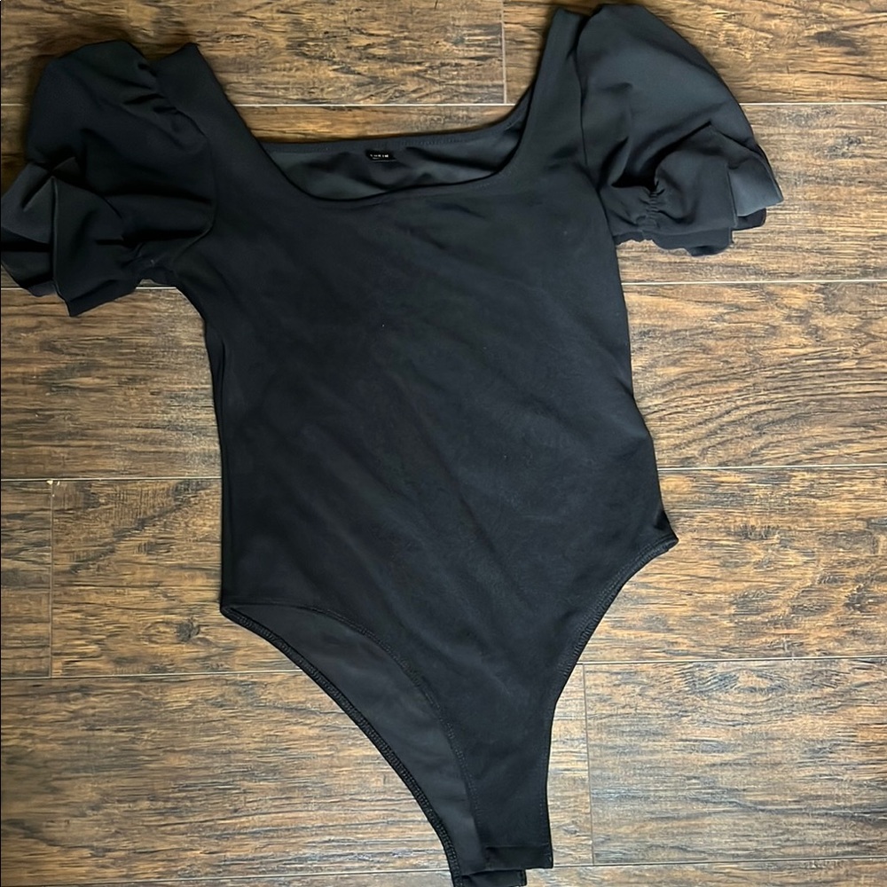 SHEIN Black Bodysuit One Piece Classic Design